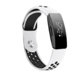 fitbit inspire bandje sport siliconen wit zwart - onlinebandjes.nl