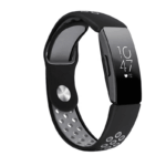 fitbit inspire bandje sport siliconen zwart groen - onlinebandjes.nl