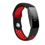 fitbit inspire bandje sport zwart rood - onlinebandjes.nl