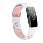 fitbit inspire sport bandje siliconen wit roze - onlinebandjes.nl