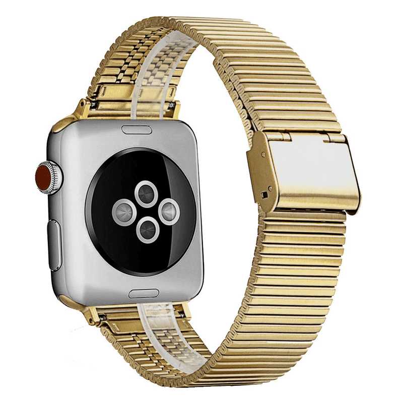 Apple Watch RVS bandje goud druksluiting - Onlinebandjes.nl