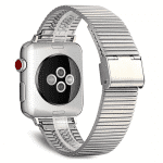 Apple Watch RVS bandje zilver druksluiting – Onlinebandjes.nl