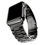 Apple Watch bandje RVS zwart vouwsluiting – Onlinebandjes.nl