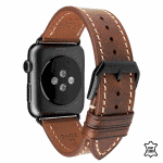 Apple watch bandje 38 mm leer lichtbruin