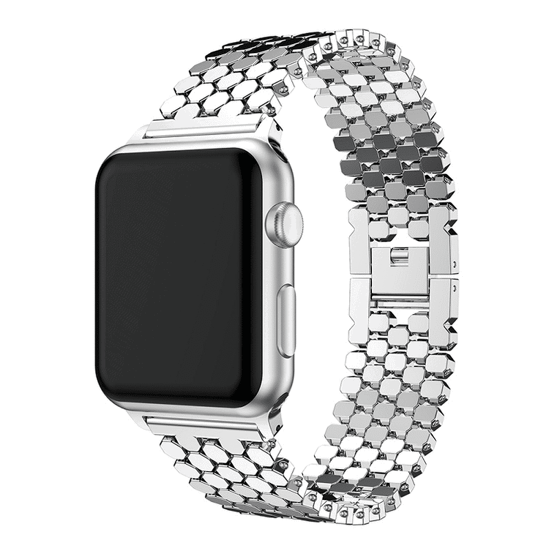 Apple watch bandje zilver rvs - Onlinebandjes.nl