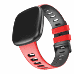 Fitbit sense sportbandje rood zwart – Onlinebandjes.nl