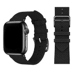 Apple watch bandje Nylon zwart - Onlinebandjes.nl