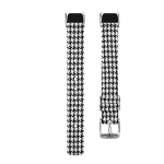 Fitbit luxe bandje zwart wit canvas – Onlinebandjes.nl