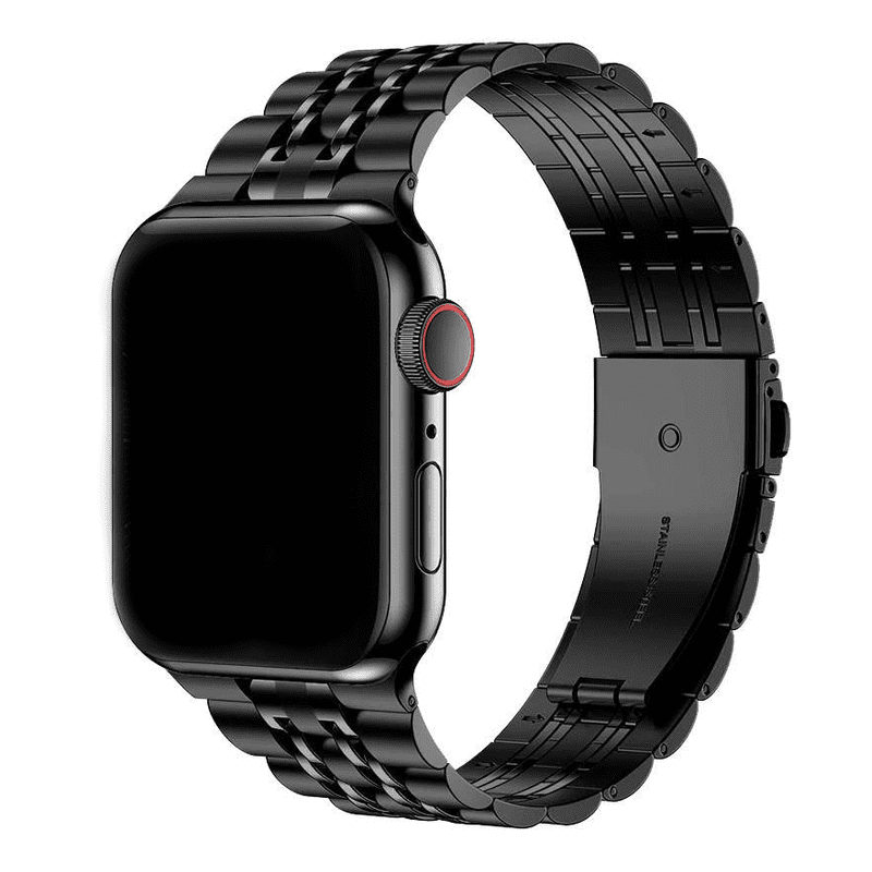 Apple watch bandje rvs zwart ultra dun - Onlinebandjes.nl