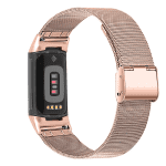Fitbit Charge 5 bandjes RVS druksluiting roze-goud – Onlinebandjes.nl