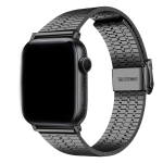 Apple watch bandjes druksluiting zwart - Onlinebandjes.nl