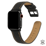 Apple Watch bandje leer zwart – Onlinebandjes.nl